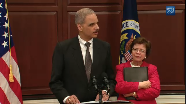 Attorney General Eric Holder promises the Justice Department will play a "pivotal role" in thwarting efforts by WikiLeaks or any other organization to extract data illegally from U.S. companies.(Credit: White House) 