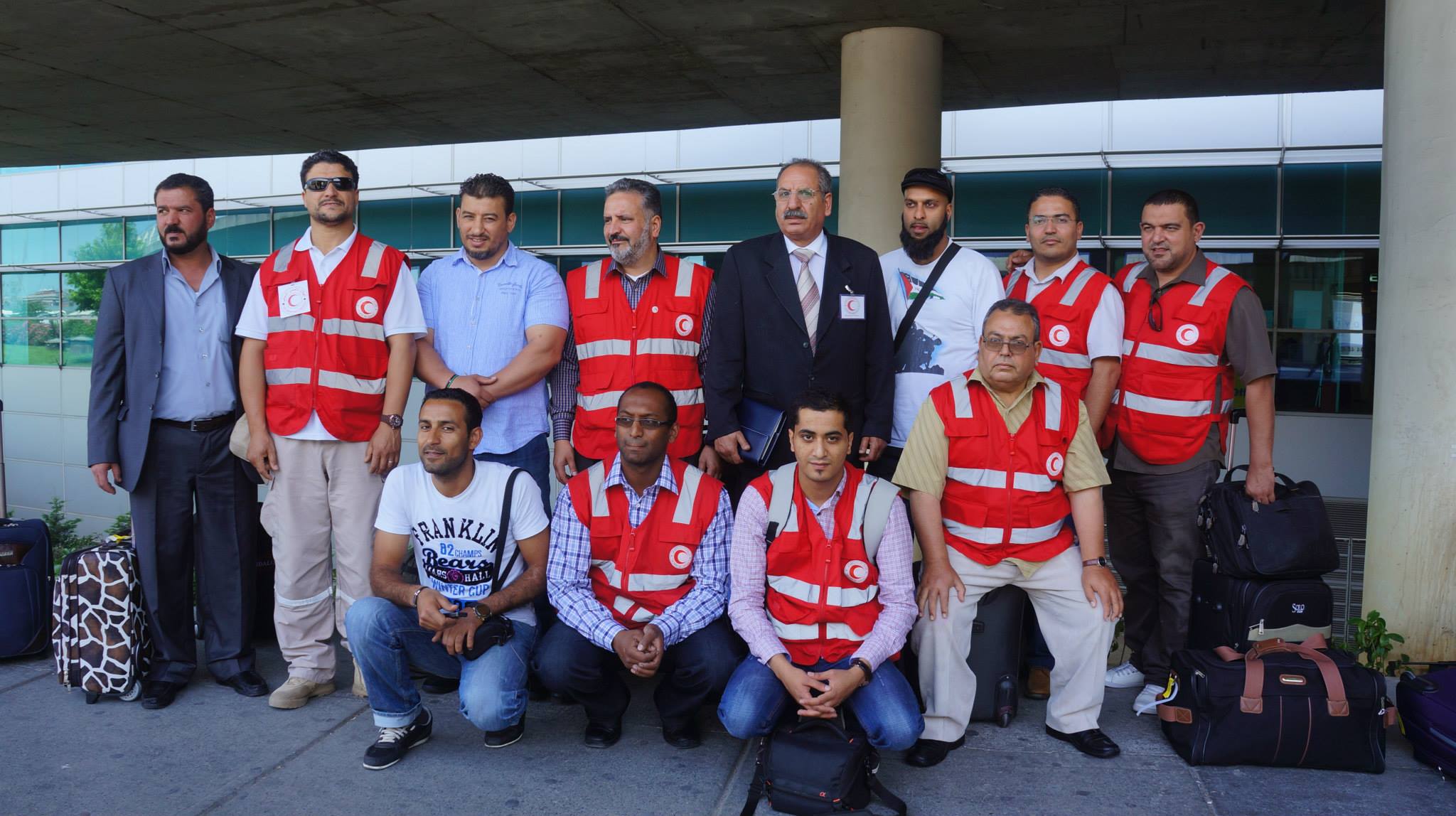 UK convoy members Libyan Red Crescent Omar Karem and Ebrahim Musaji