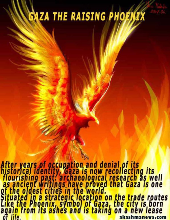 The Raising Phoenix is the symbol of Gaza, Palestine.
