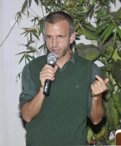 A talk by Ben Rivers on Playback Theatre and Popular Struggle in Occupied Palestine. Photo: Bhagya Prakash. K